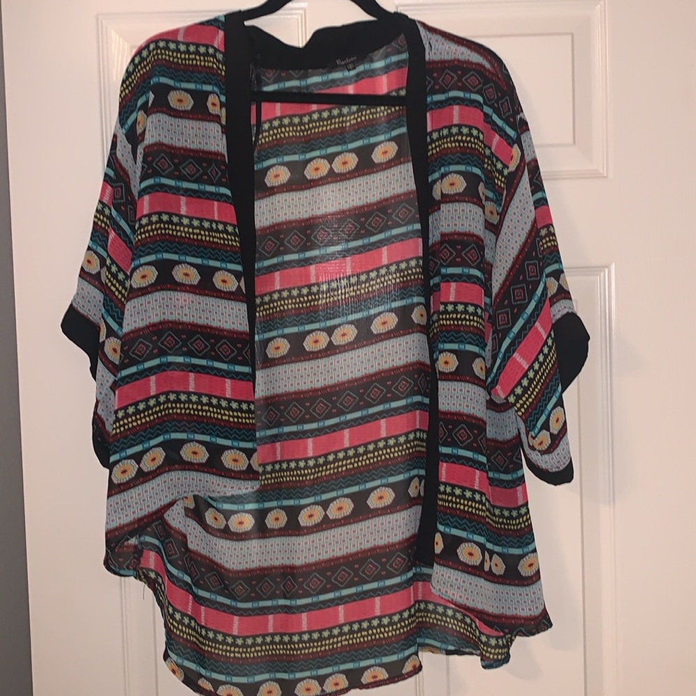 Aztec printed kimono
